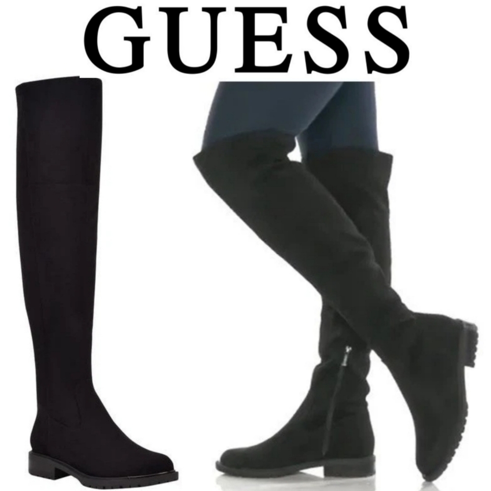 GUESS Black Suede Over-the-Knee Women's Boots US 5.5